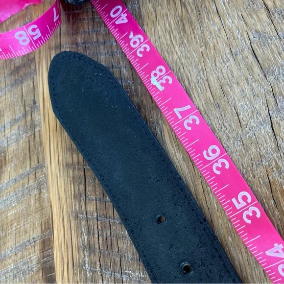 Brighton Black Leather Belt Turquoise Concho Western Silver Buckle B20213 L. 34 - Picture 5 of 8